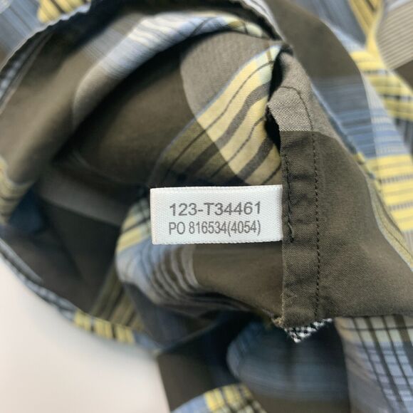 Tommy Bahama Shirt Mens M Medium Olive Plaid Long Sleeve Cotton Flip Cuff Button - Picture 9 of 11